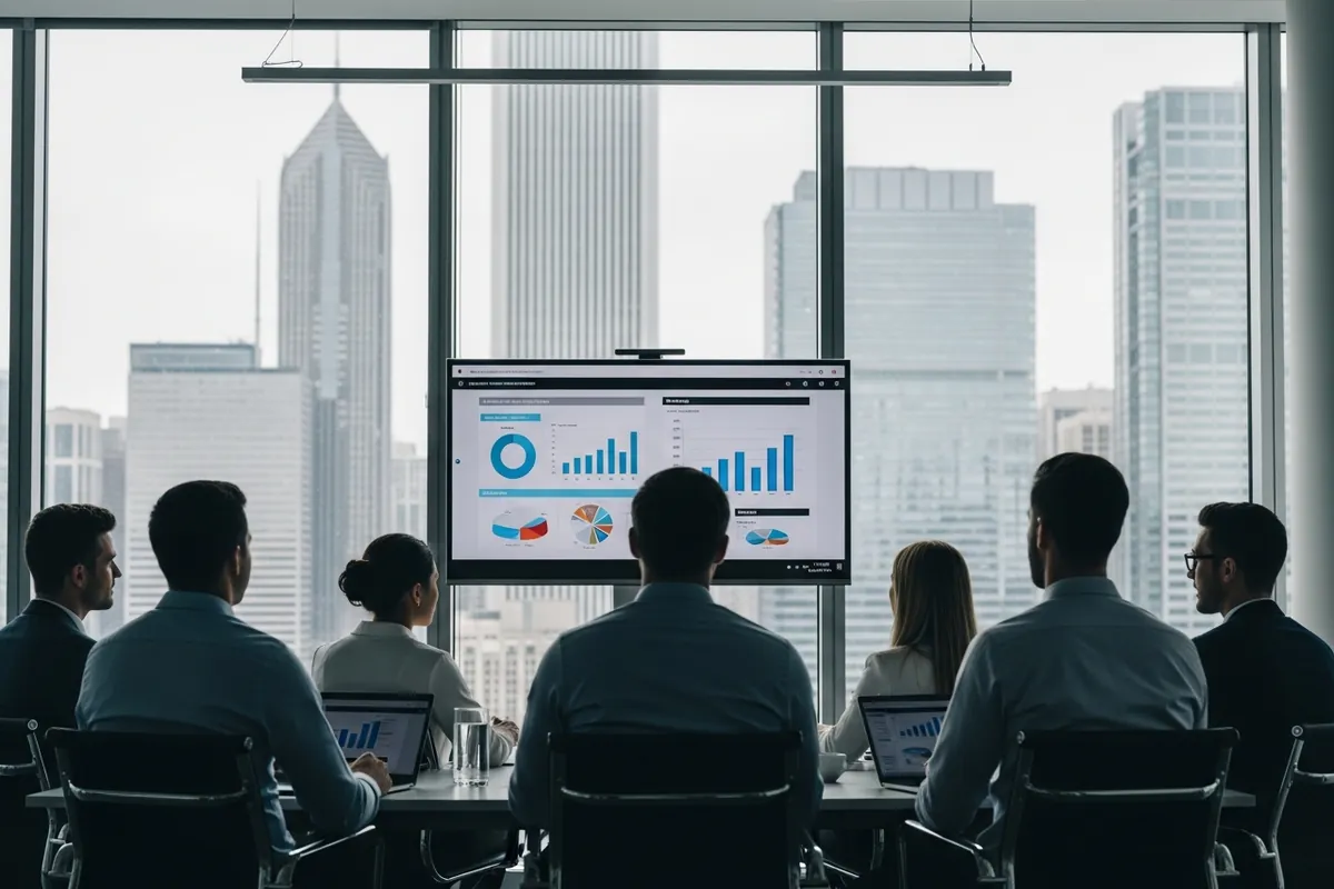 Chicago Enterprise SEO, an enterprise team in a strategy meeting around a conference table